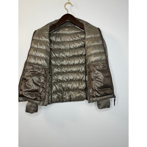 Uniqlo Ultra Light Down Puffer Jacket Girls Small Grey - Picture 6 of 9